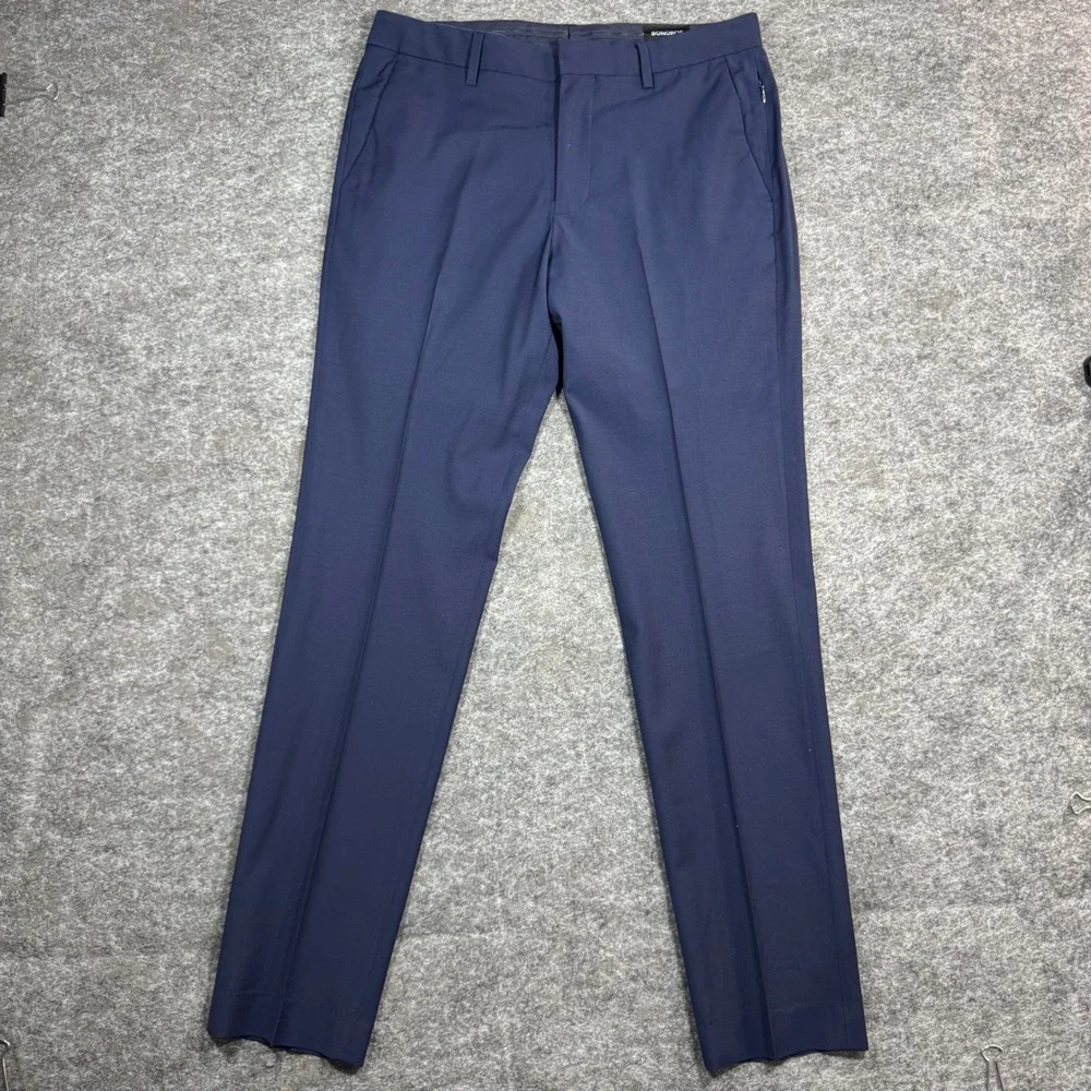 Bonobos Slim Fit 2 Piece Suit Mens 40R Marzotto Wool Navy Blue 32x32 Classic